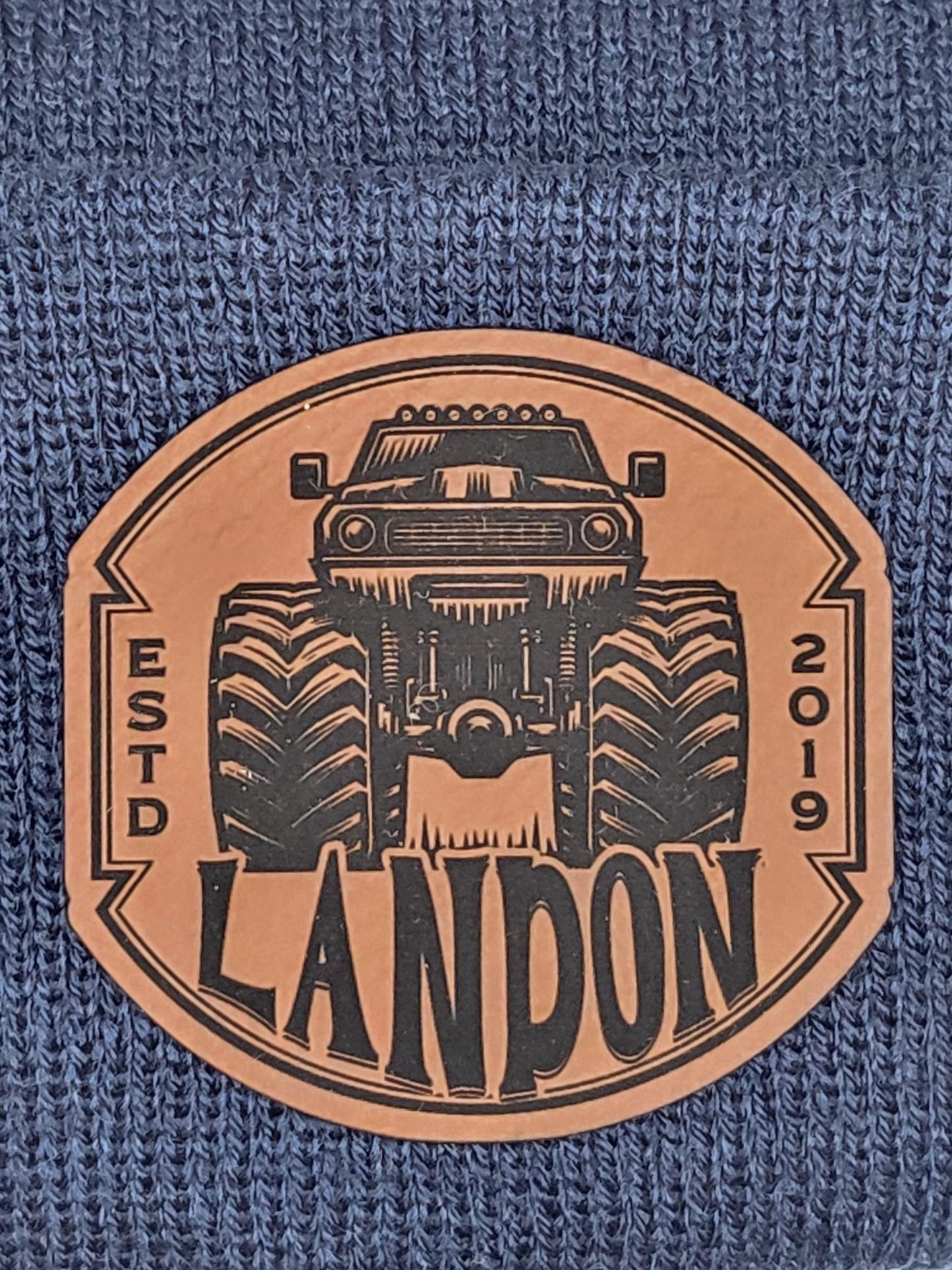 Monster Truck Custom Name Kids Beanie