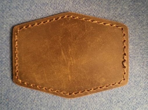 CRAZY HORSE LEATHER PATCHES ROUND HEXAGON