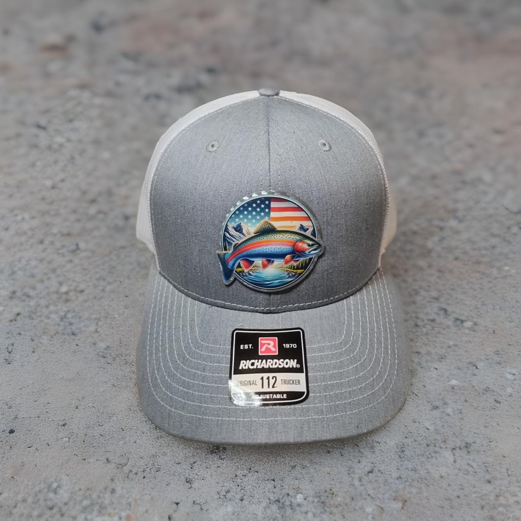 Trout Patriotic Custom Trucker Hat