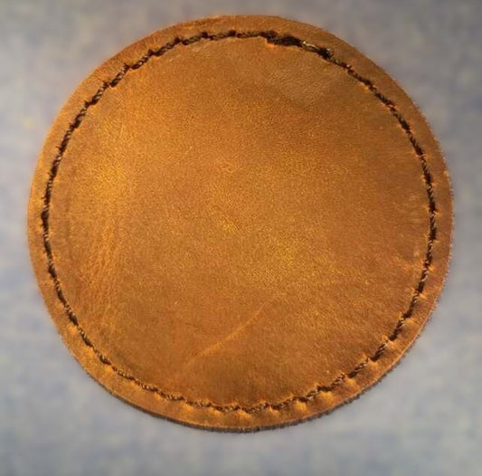 CRAZY HORSE LEATHER PATCHES ROUND